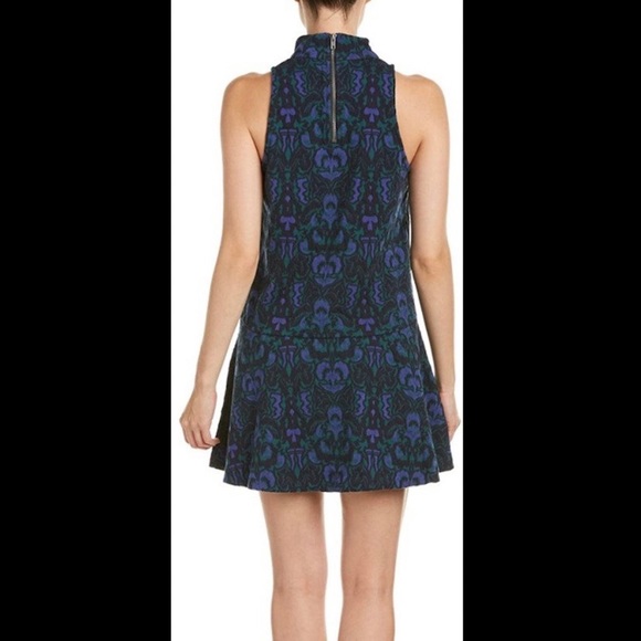 FP textured blue/black/green drop waist dress - Picture 3 of 6